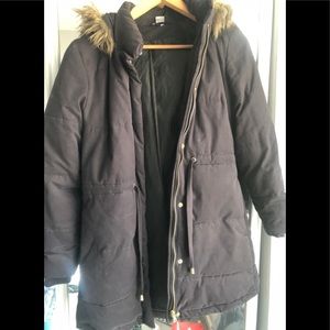 H&M Puffer Coat w/fur hood